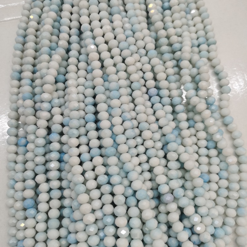 珠子珍珠串珠米珠木珠手工DIY饰品配件多色装饰材料扁珠白底实物图