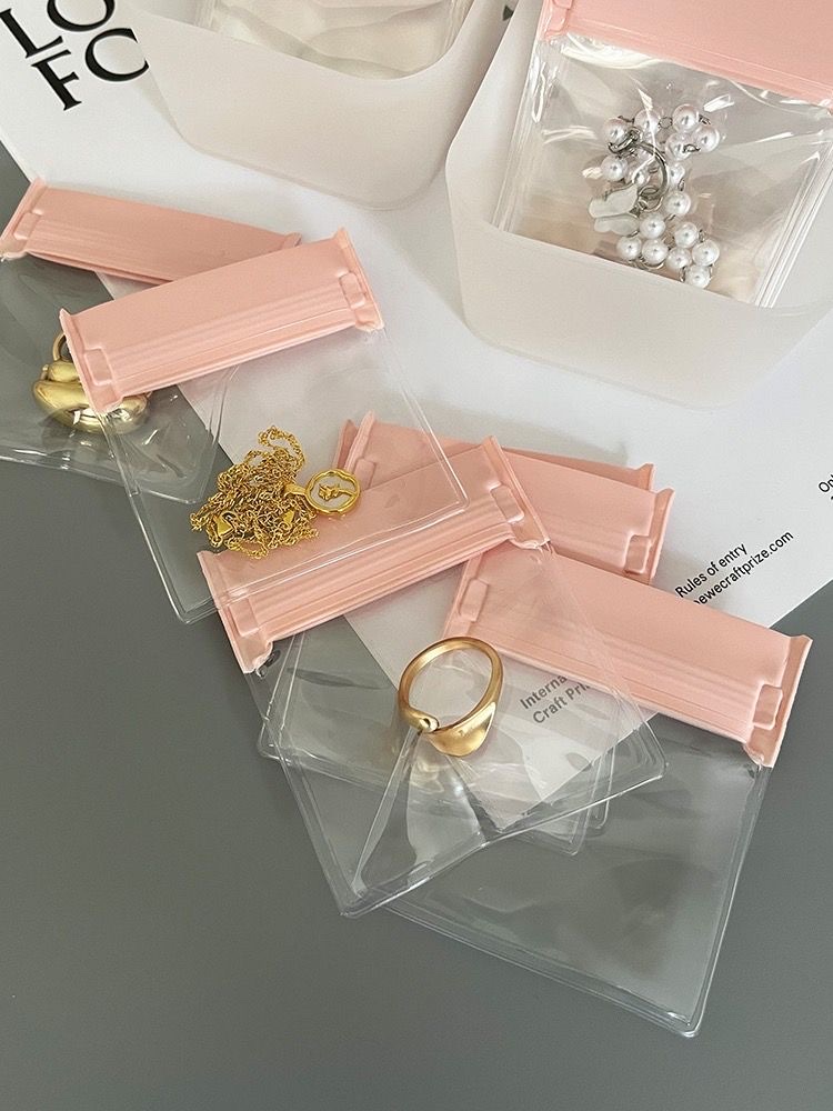 首饰袋防氧化密封袋不黄不硬EVA耳环饰品项链手镯捏捏透明收纳袋细节图