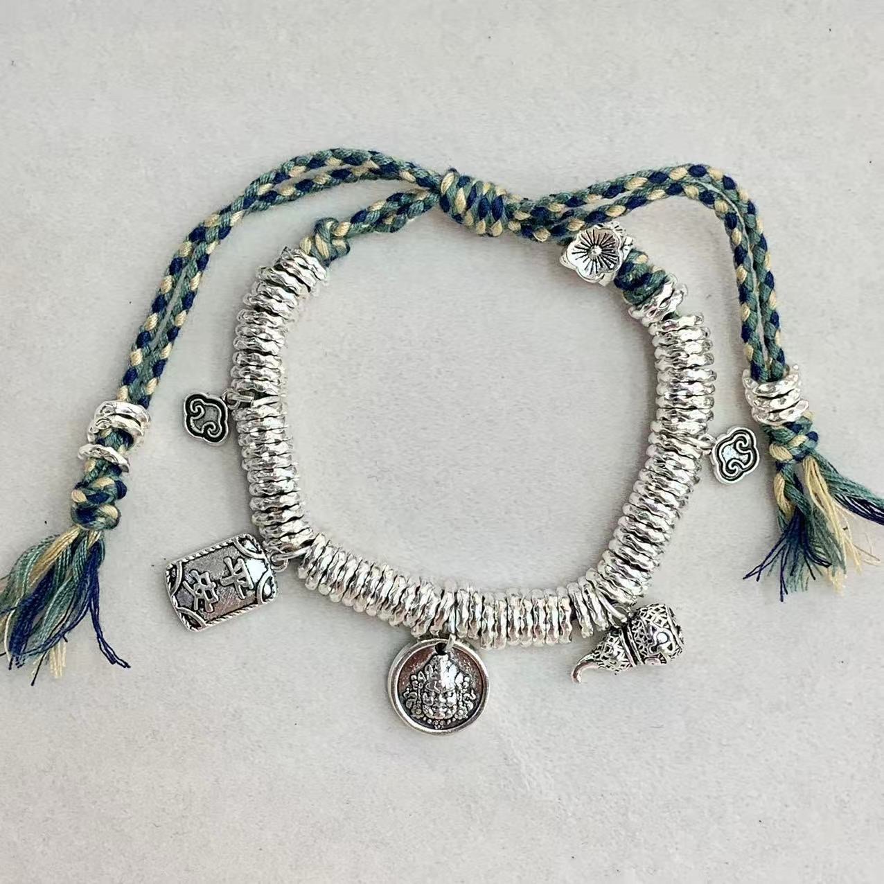 民族风编织手链时尚手绳饰品手串女款简约气质百搭手饰品礼物手链白底实物图