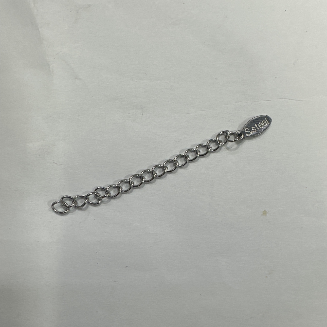 链条珠链项链素链时尚简约百搭饰品配件多色可选链条尾链 链条材料 项链尾链 链接件 不锈钢项链尾部饰品配件 不锈钢手链连接件