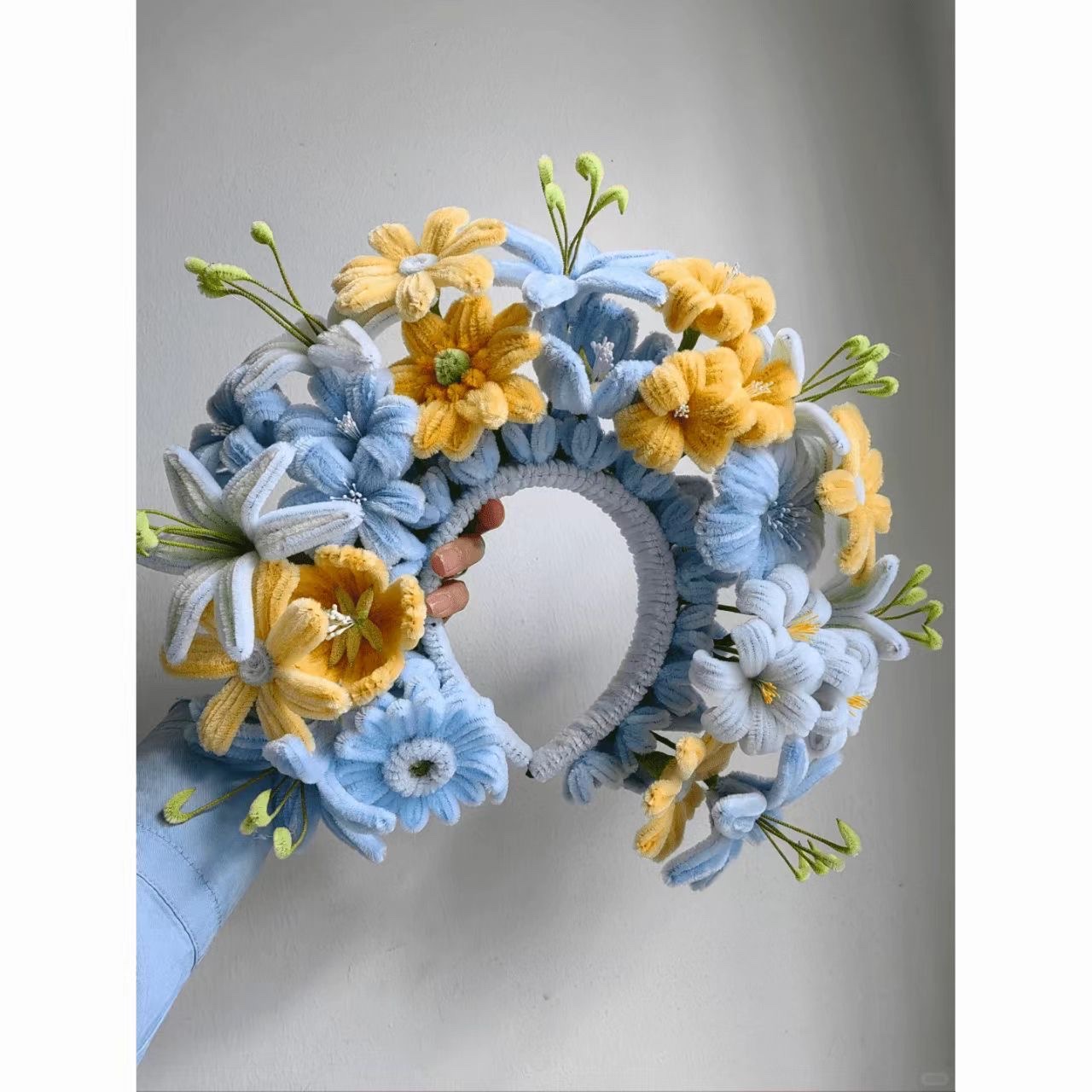 惊喜浪漫手工diy扭扭棒簪花发饰自制成品送女友创意生气礼物花束