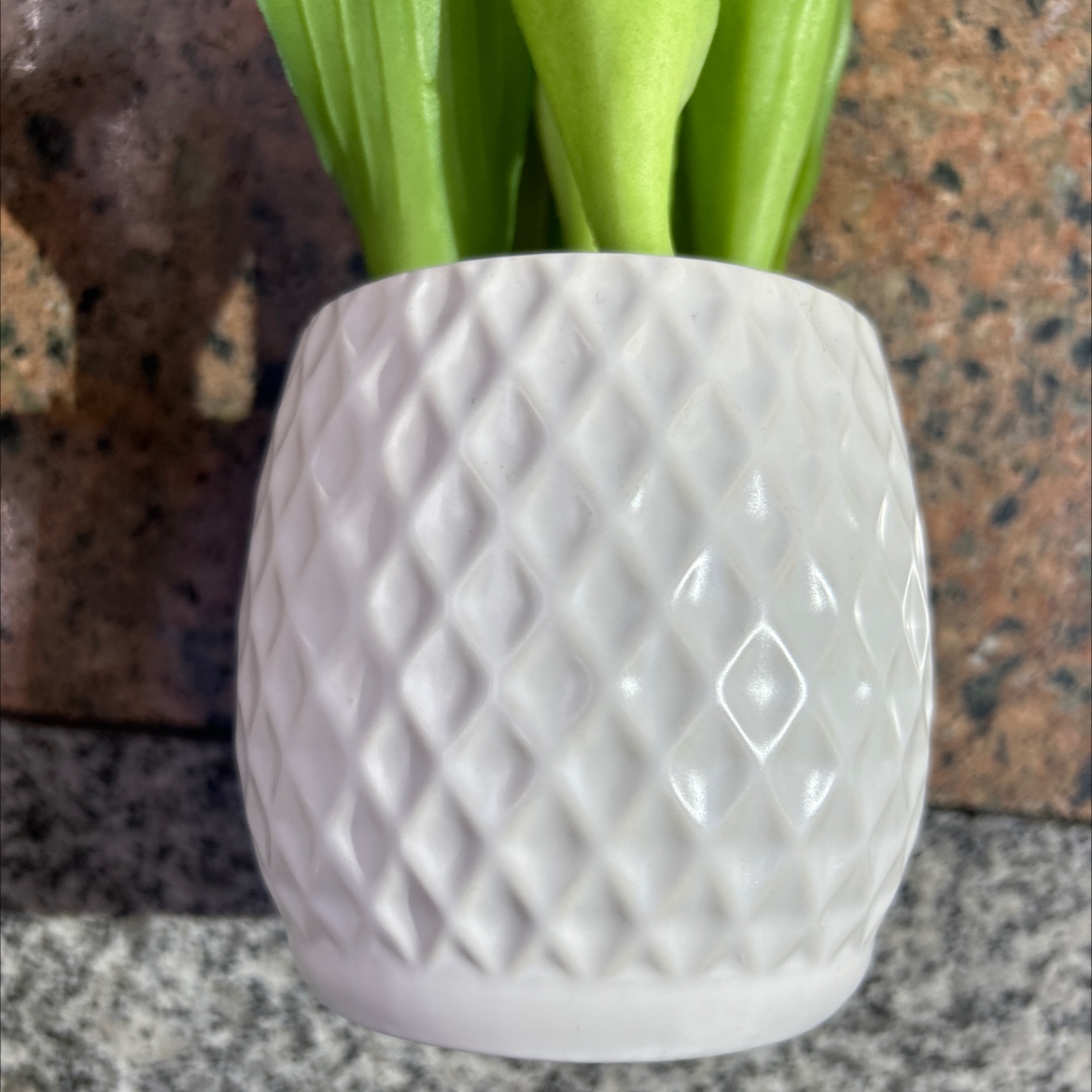 Creative decorative small potted plant of artificial turtle-back bamboo, artificial kumquat green plant, desktop decoration, no maintenance required Specification image