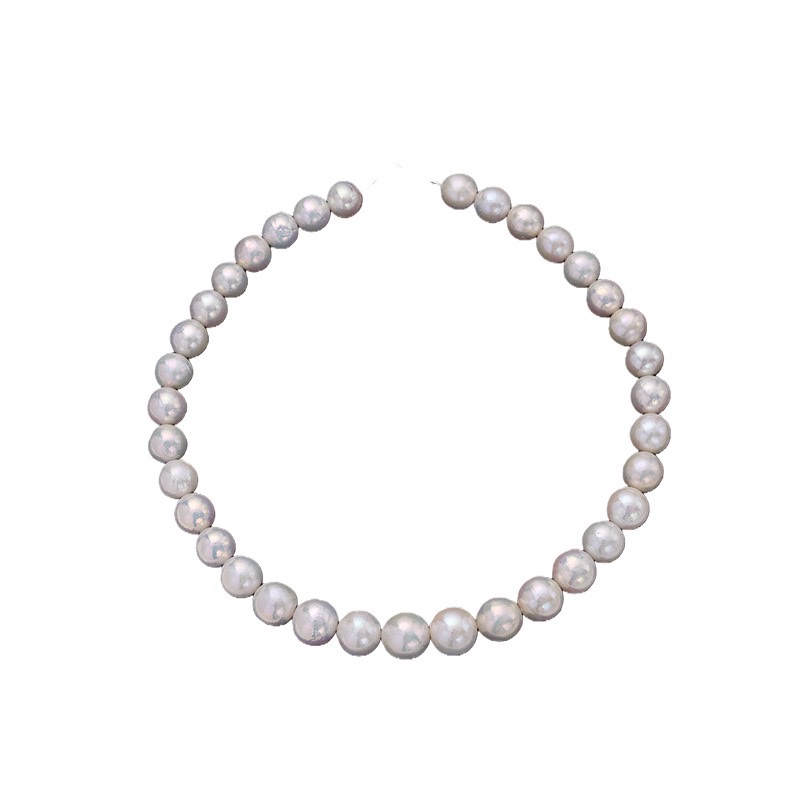 精品微皱炫彩圆巴天然淡水珍珠高品质皱皮圆珠大颗粒精品微皱炫彩圆巴天然淡水珍珠高品质皱皮圆珠大颗粒diy手工材料不规则大颗粒白底实物图