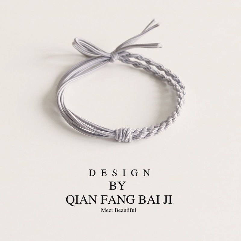 Simple macaron bow hair tie, handcrafted hair band, women's hair tie rubber band, Korean hair band, women's ins rubber band detail image 7
