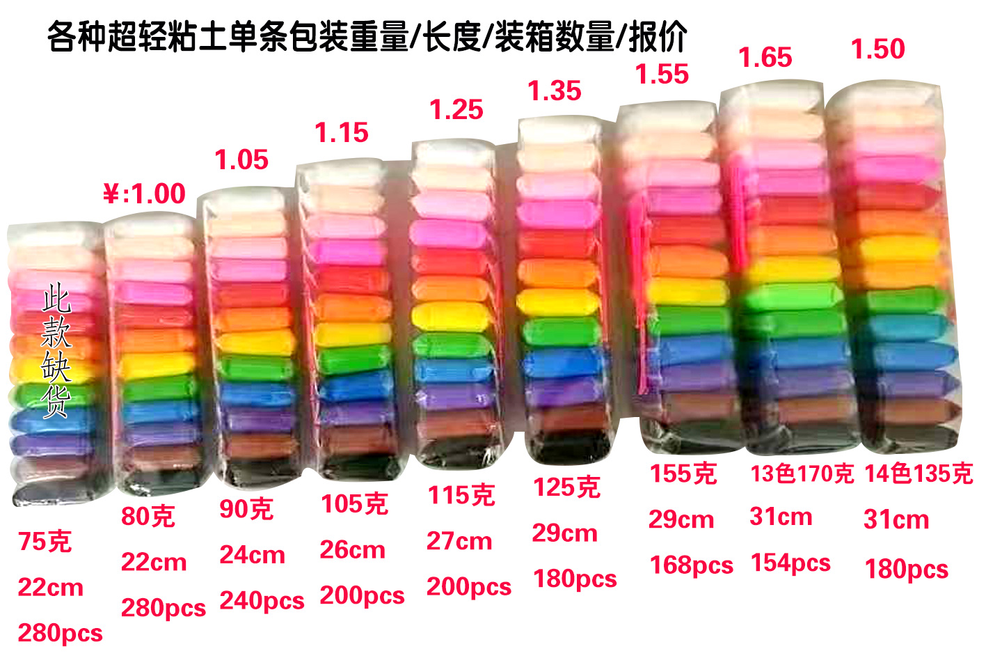 12色超轻粘土产品图