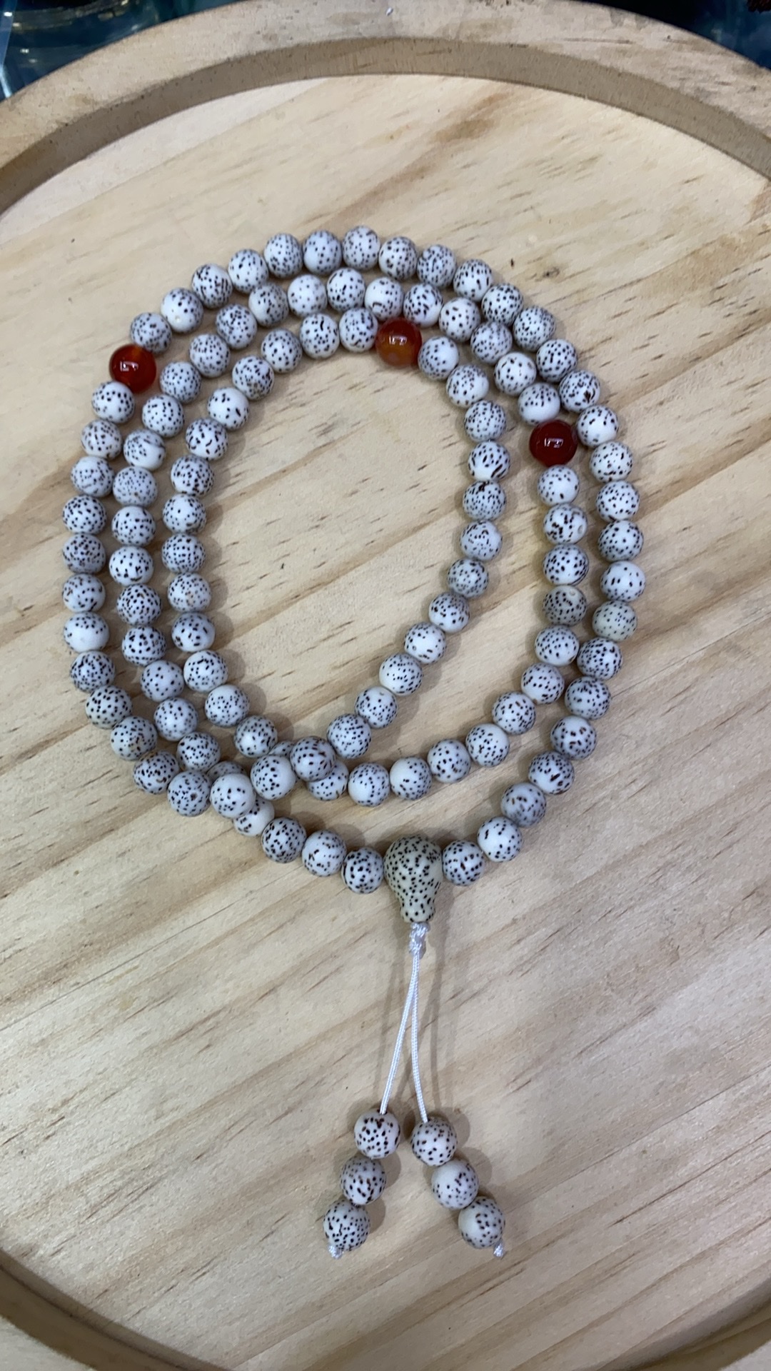 天然新月菩提，白色，黄色，粉色，敦煌色菩提根 手串佛珠