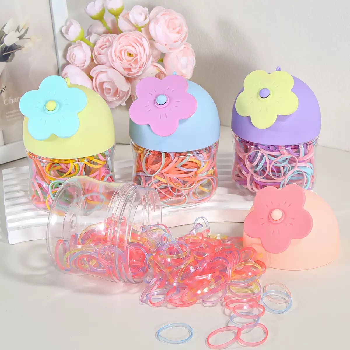 宝宝彩色高弹力一次性橡皮筋2024新款儿童不伤发头绳耐用发绳发圈头绳