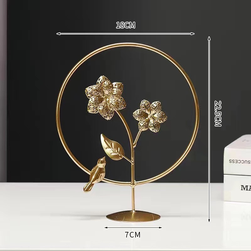 铁艺银杏叶桃花摆件家居日用轻奢简约客厅茶几边柜酒柜装饰品摆设详情图4