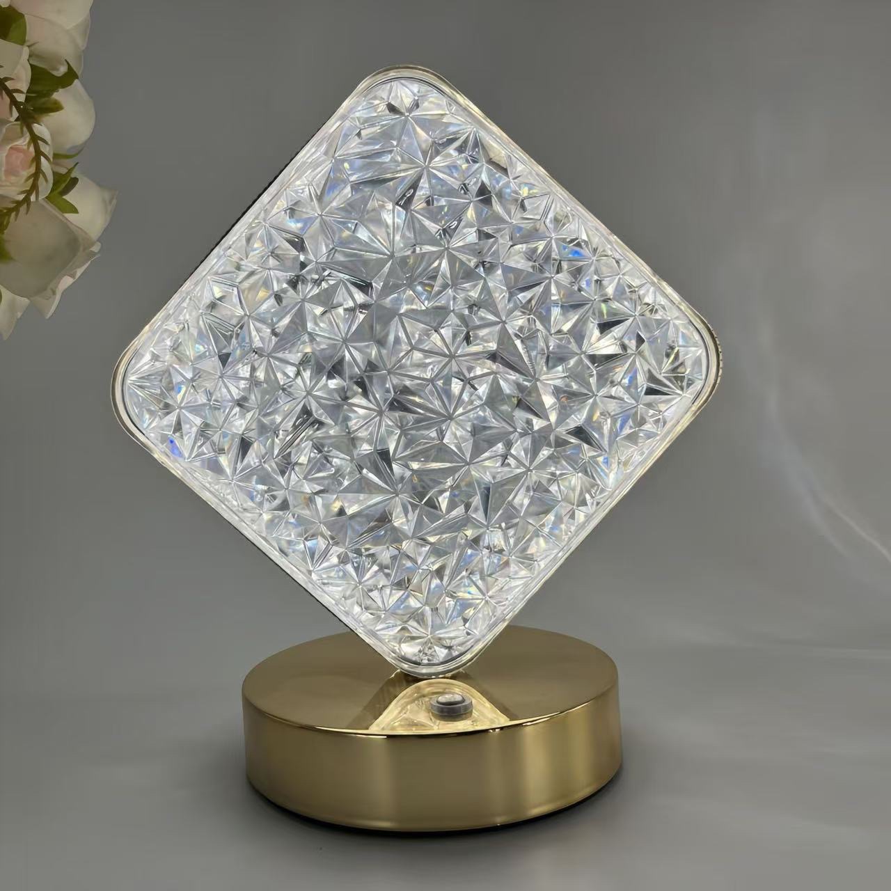 Creative gifts: Star and moon night light, touch three-color charging ambient light, bedroom birthday gift: night light, decorative ambient light, pat light base detail image 11