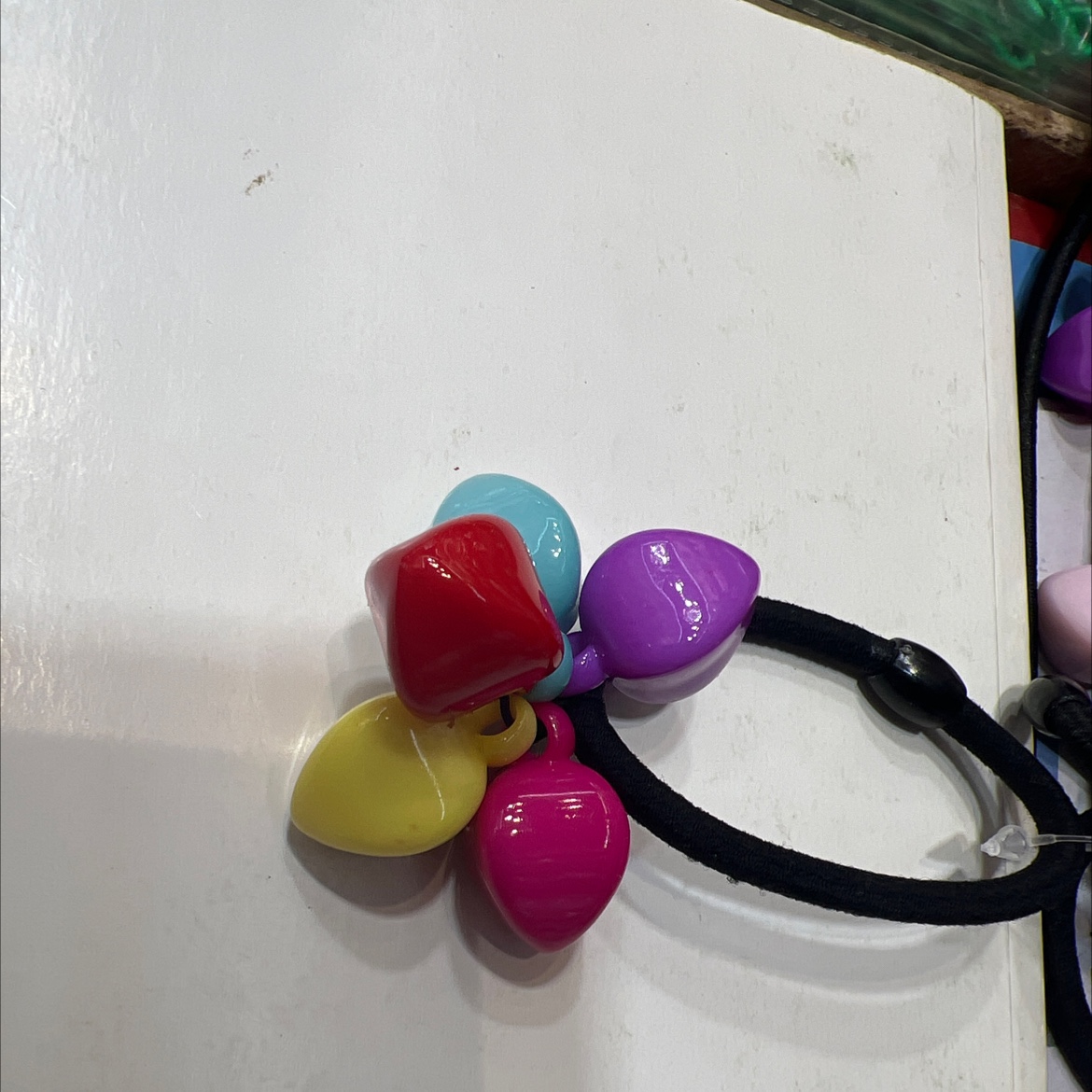 时尚透明五颗珠罩油发绳