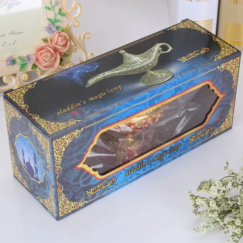 Aladdin's magic lamp tinware, retro European handicrafts, alloy creative, Russian wish lantern, home metal decorative items, handicrafts, gilding with resin coating, sturdy alloy made, elegant and romantic European style, purely hand-carved detail image 5