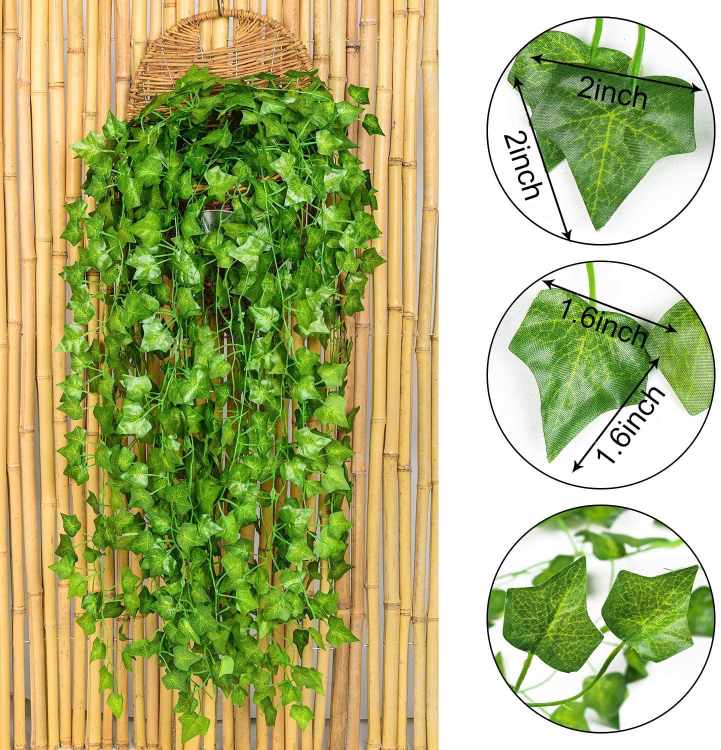 Amazon cross-border bestsellers: artificial rattan, artificial ivy, artificial leaves, plastic flowers, plant hanging decorations wholesale, artificial flowers, artificial plants detail image 4