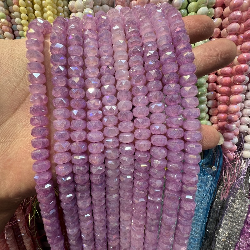 透明车轮串珠米珠木珠手工DIY配饰材料多色装饰品配珠50g