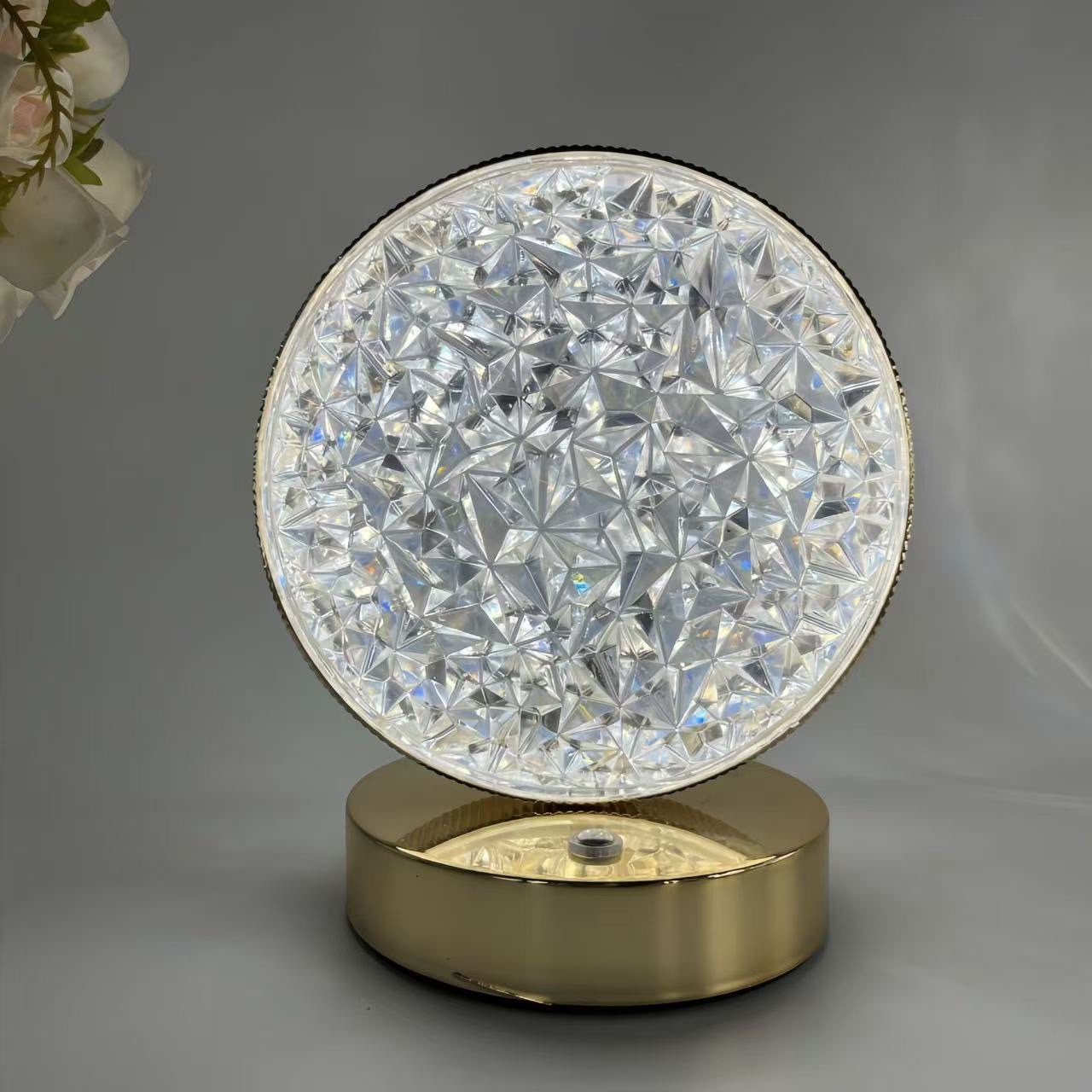 Creative gifts: Star and moon night light, touch three-color charging ambient light, bedroom birthday gift: night light, decorative ambient light, pat light base detail image 10