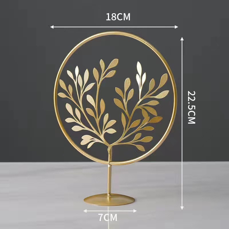 铁艺银杏叶桃花摆件家居日用轻奢简约客厅茶几边柜酒柜装饰品摆设详情图2