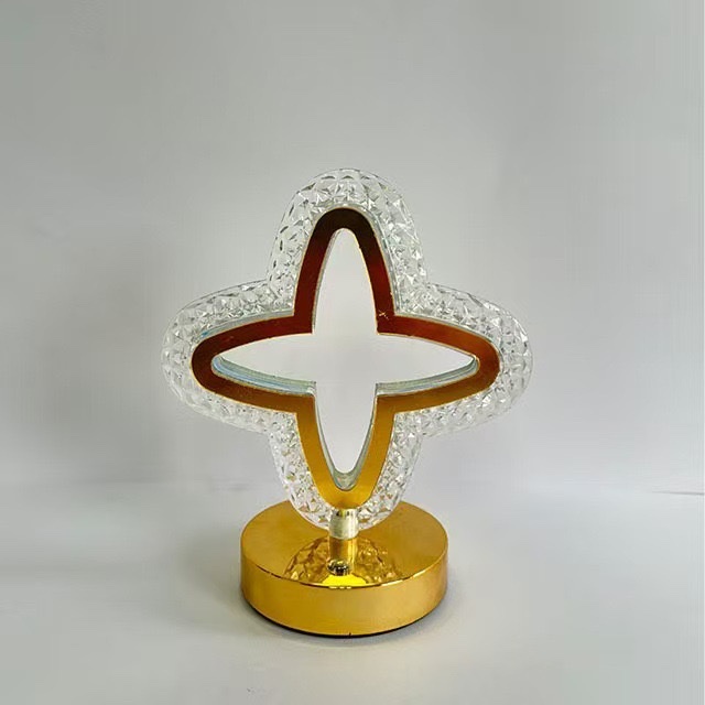 Creative gifts: Star and moon night light, touch three-color charging ambient light, bedroom birthday gift: night light, decorative ambient light, pat light base detail image 16