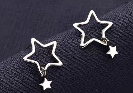 星星耳钉女气质高级感耳坠耳饰网红新款学生韩版简约百搭仙气耳环