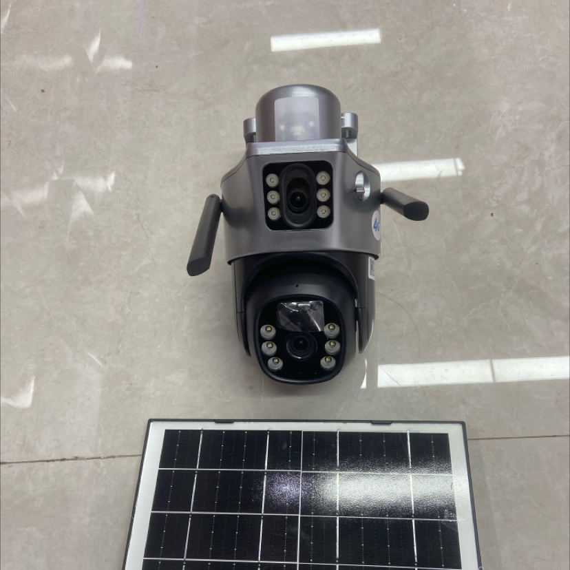 aibucuo太阳能监控摄像头户外防水高清夜视无线监控器家庭安防设备