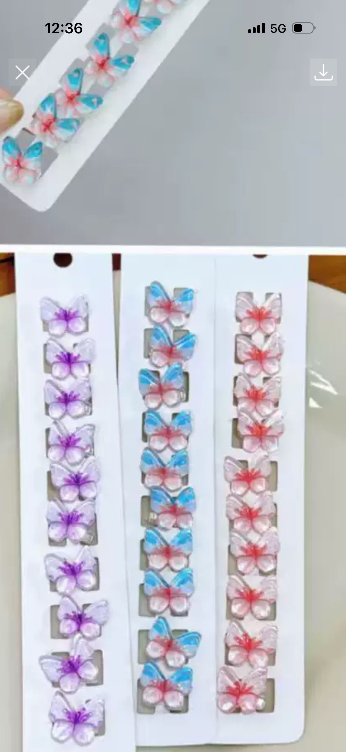 女童精致玲珑蝴蝶豆豆发扣精美渐变蝴蝶小发夹宝宝琉璃玉蝴蝶发饰