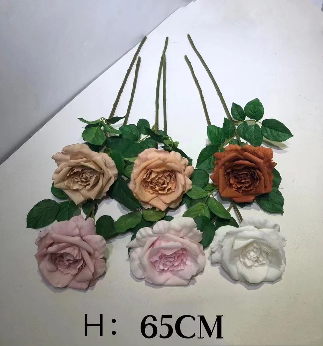 春季花园仿真花塑膠花硅胶人造花装饰摆设广州制造单支手感玫瑰