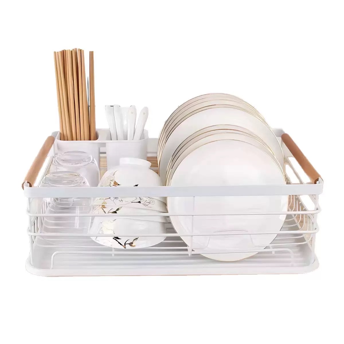 厨房置物架，沥水架，餐具收纳，碗碟架，金属简易收纳架详情图3