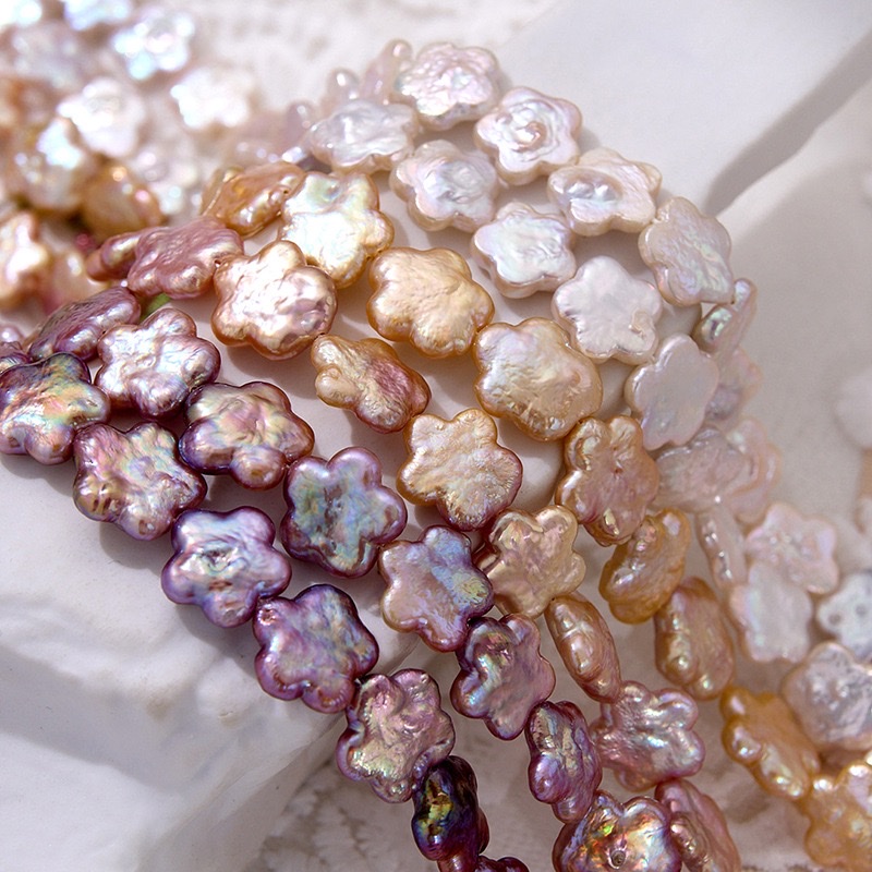 Premium plum blossoms, Baroque peach blossoms, natural freshwater pearls, core-shaped small flowers, high-quality diy Baroque style diydiydiydiydiydiy Specification image