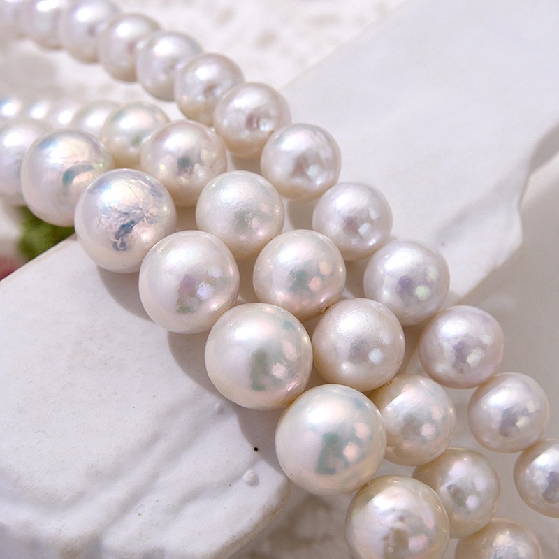 精品微皱炫彩圆巴天然淡水珍珠高品质皱皮圆珠大颗粒精品微皱炫彩圆巴天然淡水珍珠高品质皱皮圆珠大颗粒diy手工材料不规则大颗粒细节图