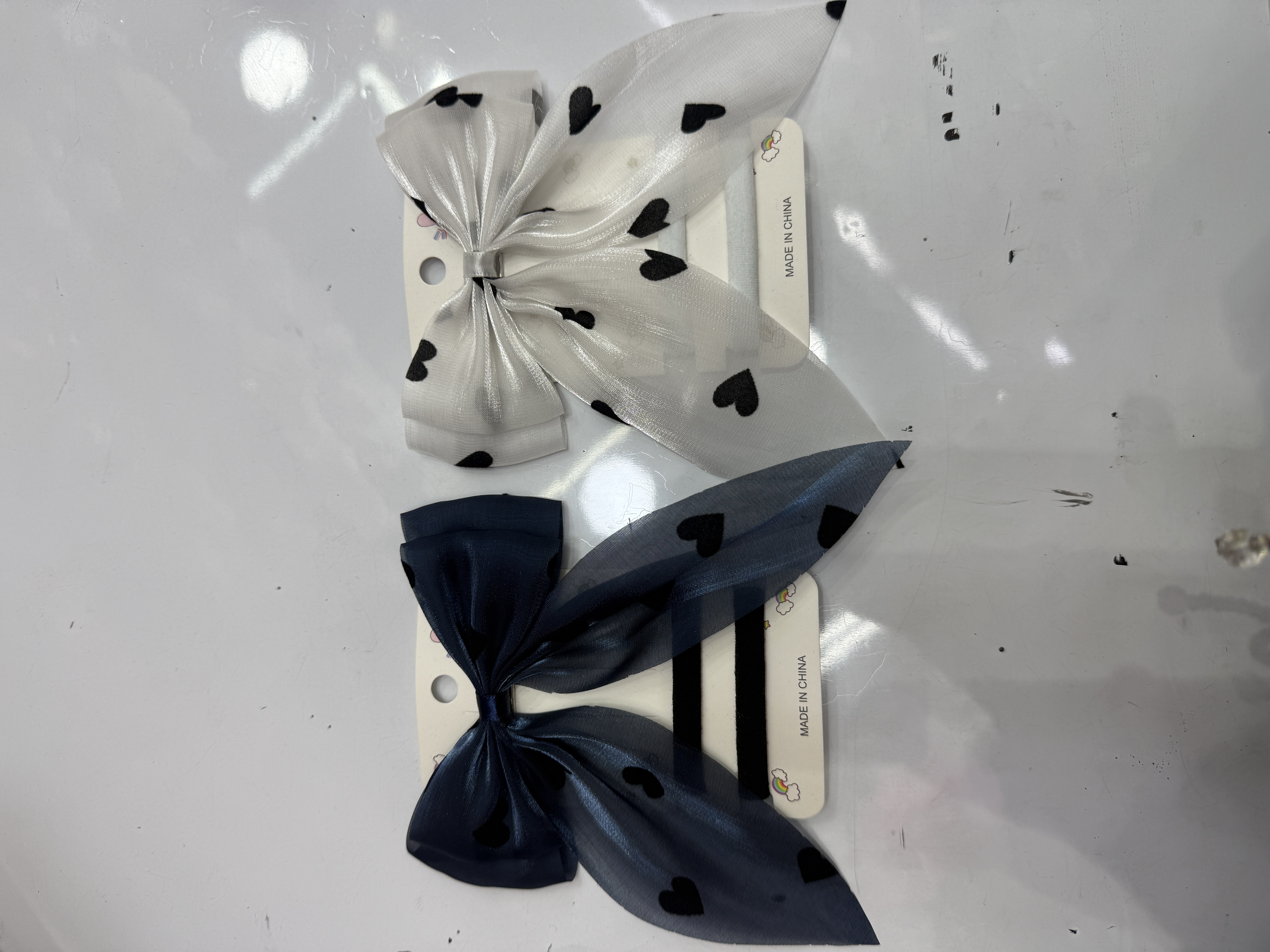 纯手工蝴蝶结发夹甜美网纱飘带弹簧夹清新后脑勺马尾顶夹超仙发卡毛巾圈详情图1