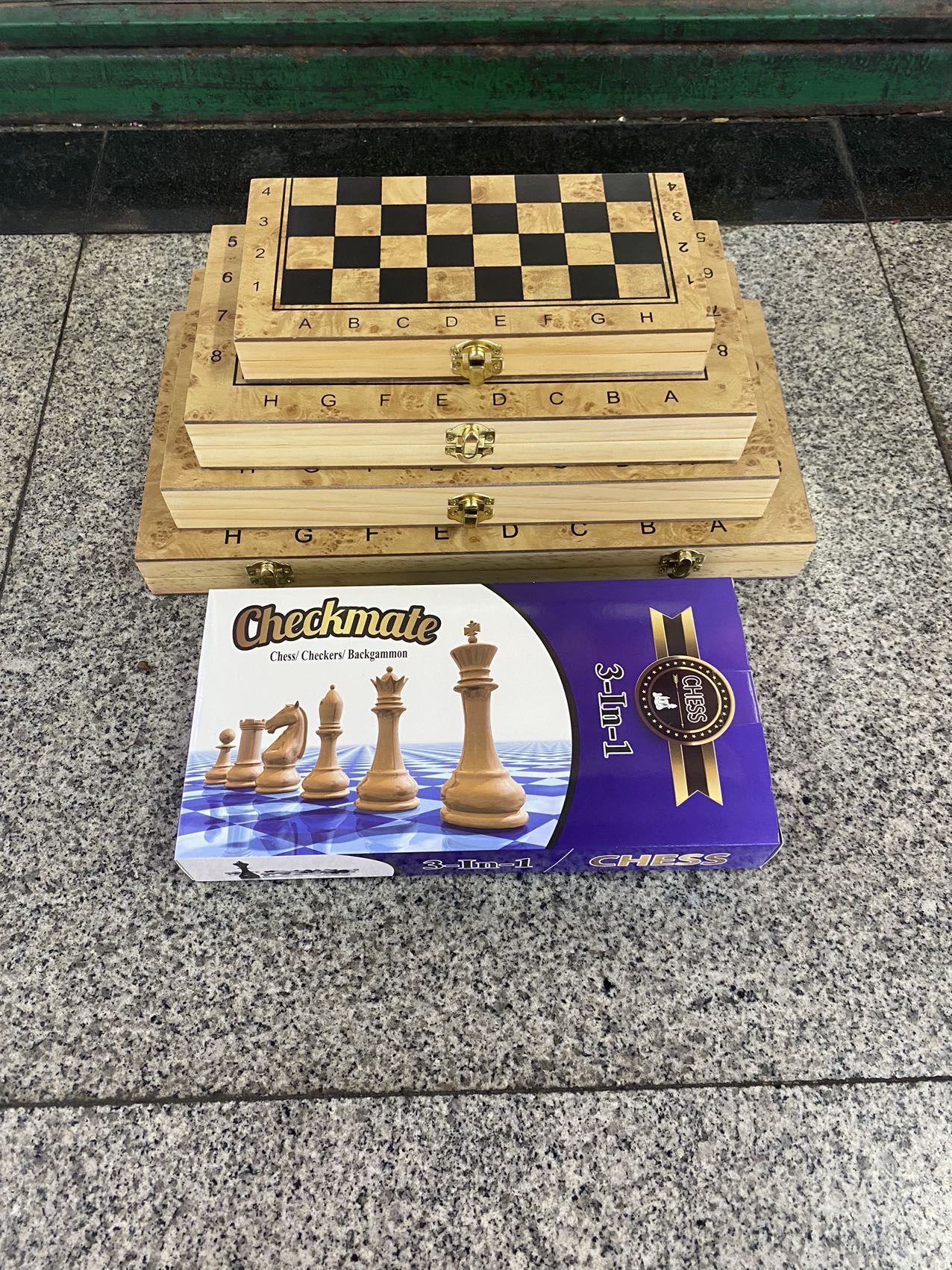 木质三合一国际象棋