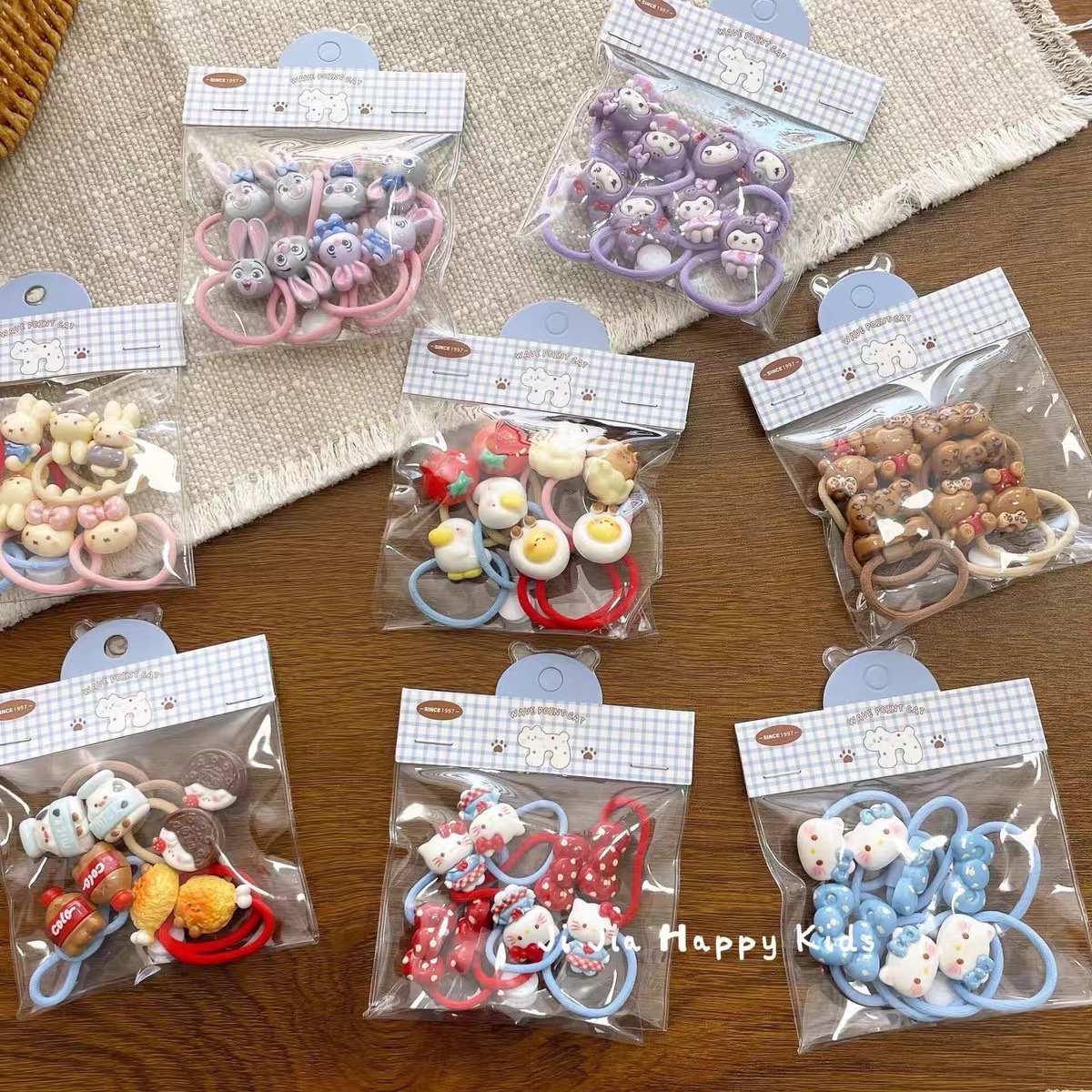 儿童发圈韩版简约彩色皮筋高颜值女童丸子头马尾头绳小女扎头发绳1