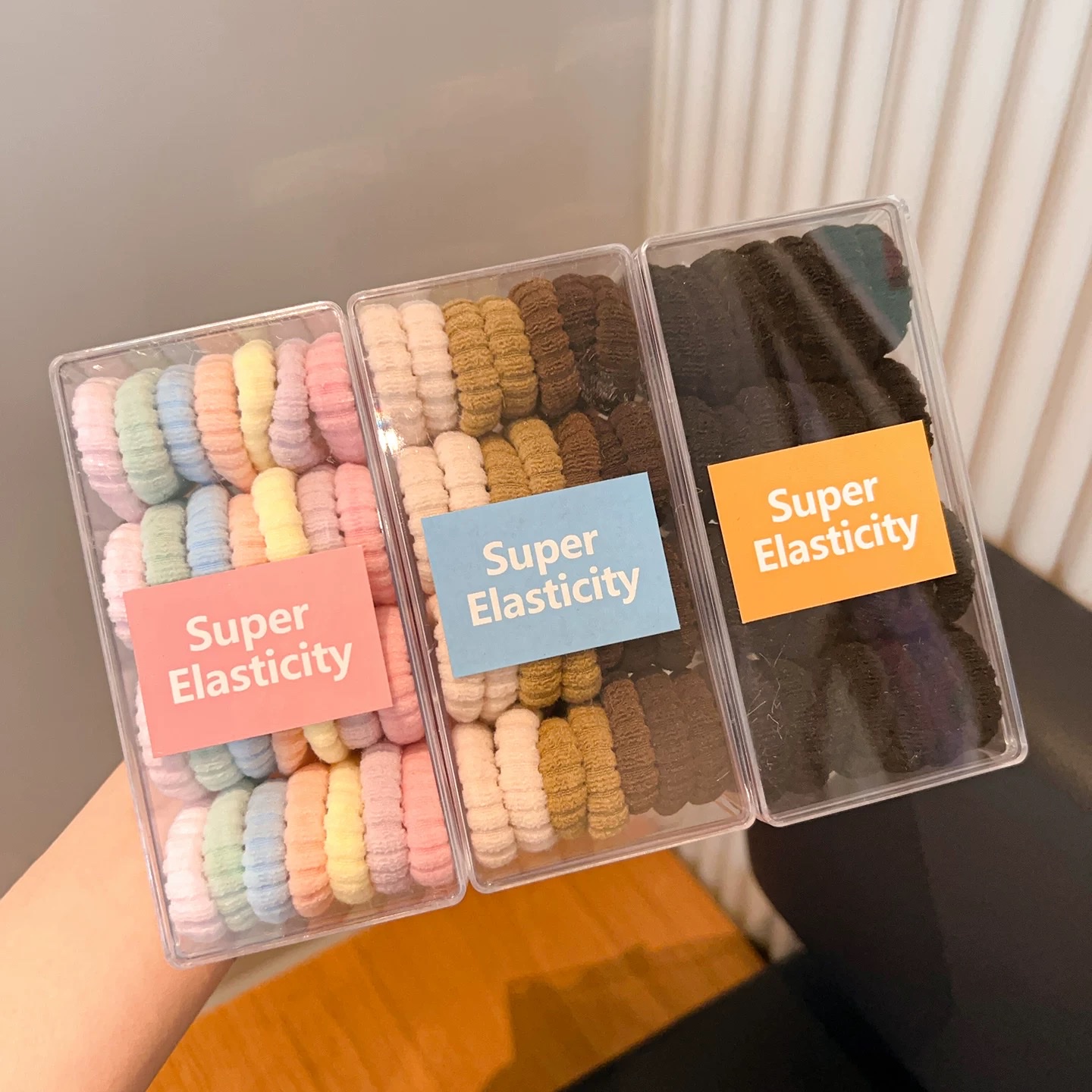 New children's colorful hair bands, high-elasticity baby rubber bands, towel bands, little girls' hair ties, and hair accessories that won't damage girls' hair Item Picture