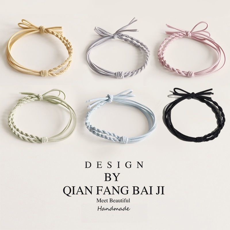 Simple macaron bow hair tie, handcrafted hair band, women's hair tie rubber band, Korean hair band, women's ins rubber band Application Scenario
