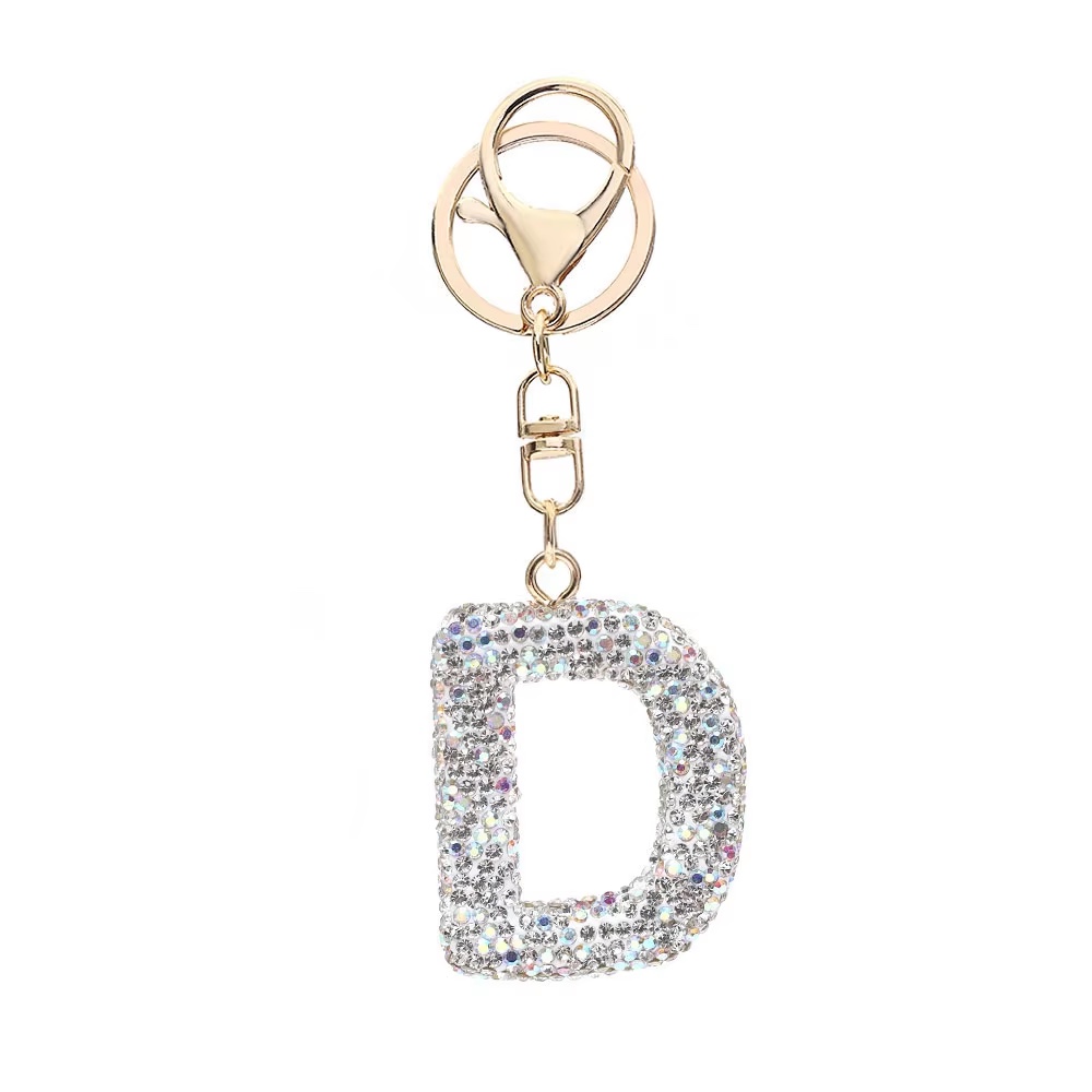 创意时尚包包陶泥字母钥匙扣挂件产品图
