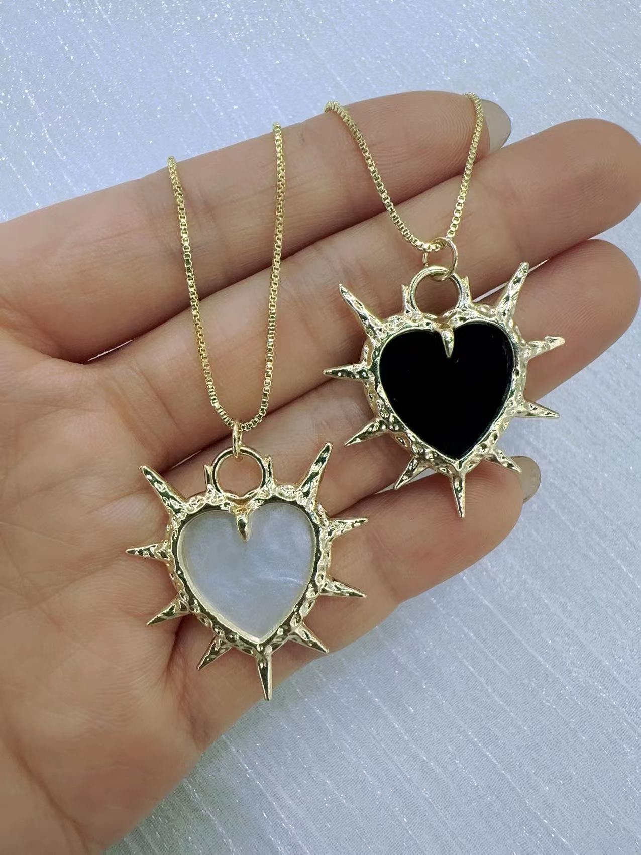 Нов модн джокер медн персиков сердц кулон многоцветн необязательн 🥰 details Picture