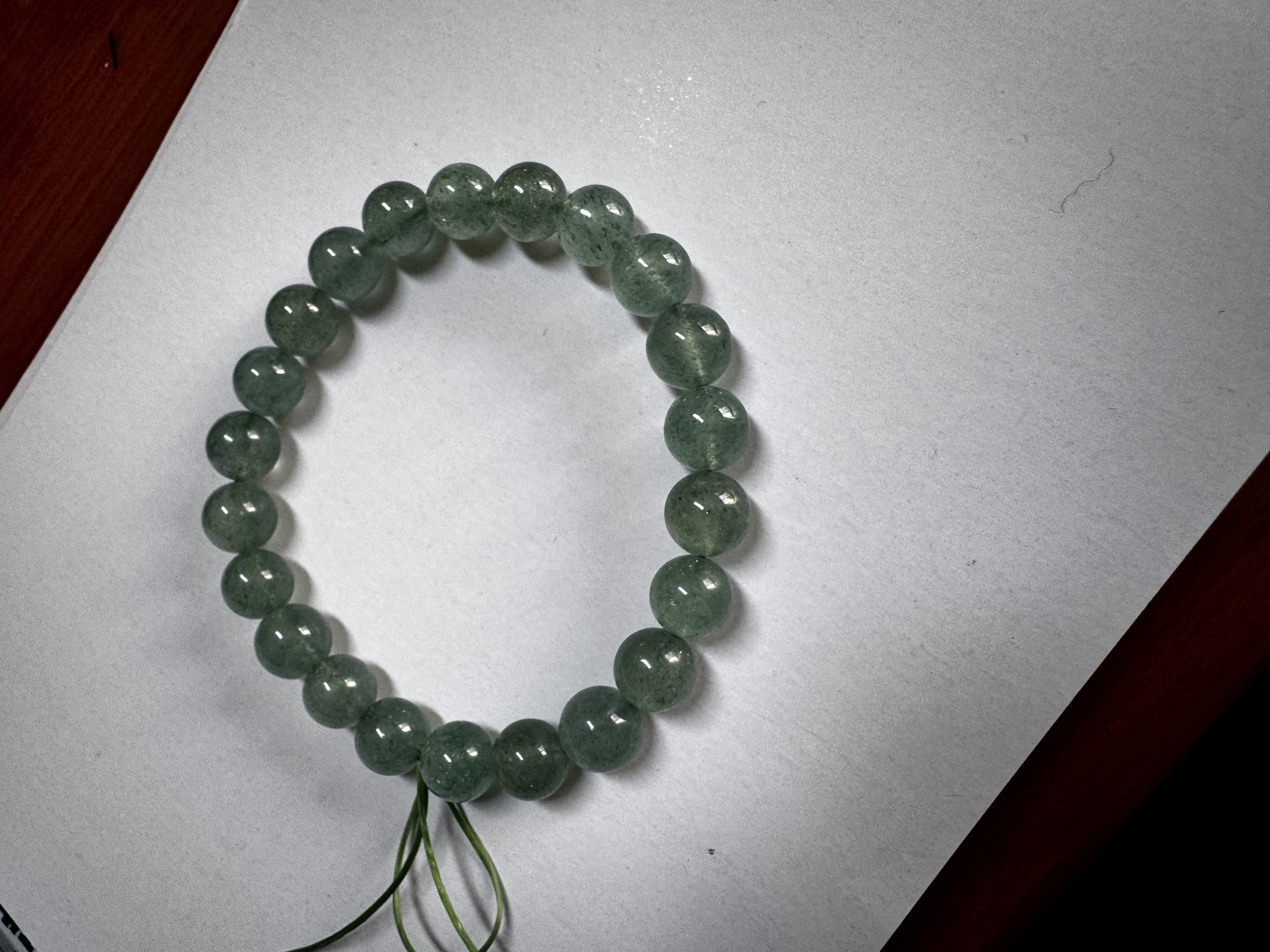 火爆热销天然石绿草莓DIY手串饰品