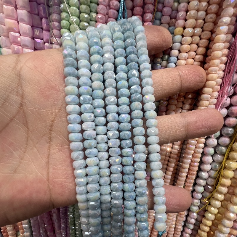 珠子车轮串珠米珠木珠手工DIY饰品配件多色多款任选