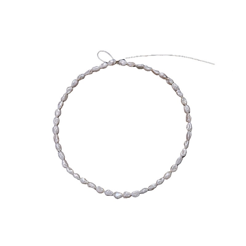 迷你碎银子白金紫三色天然淡水珍珠高品质再生珍珠白底实物图