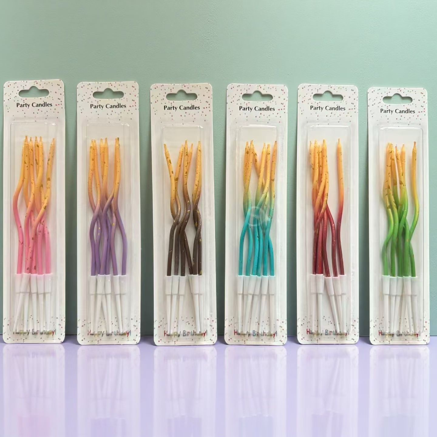 6支弯曲渐变加金点