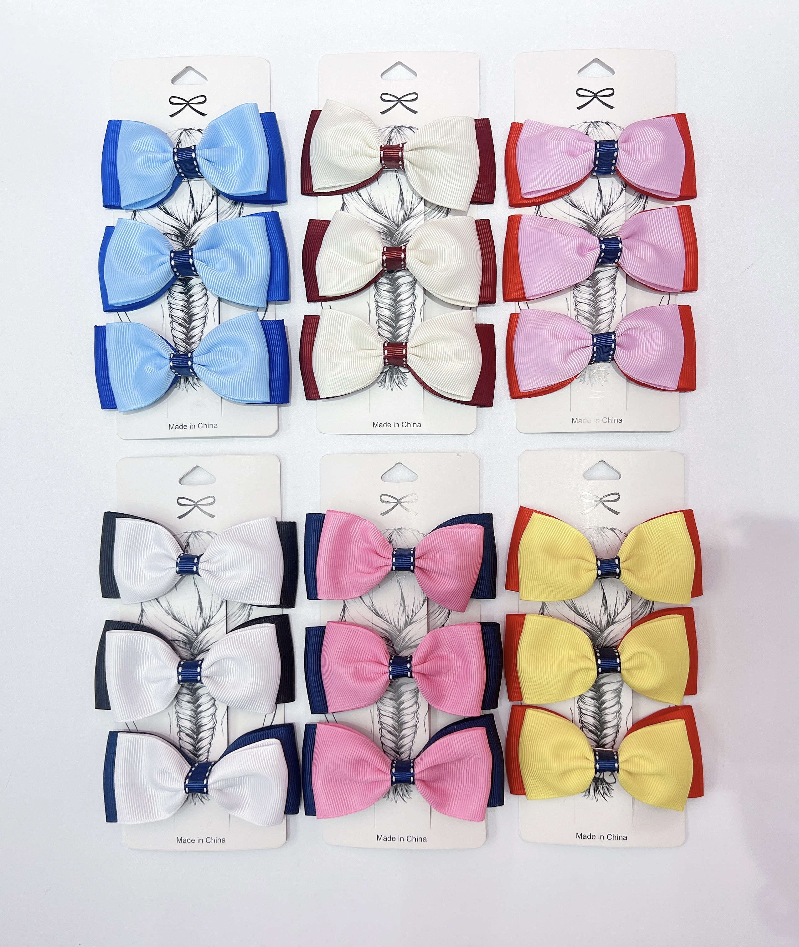 2025年秋冬季新款走线儿童蝴蝶结发夹头扣发绳