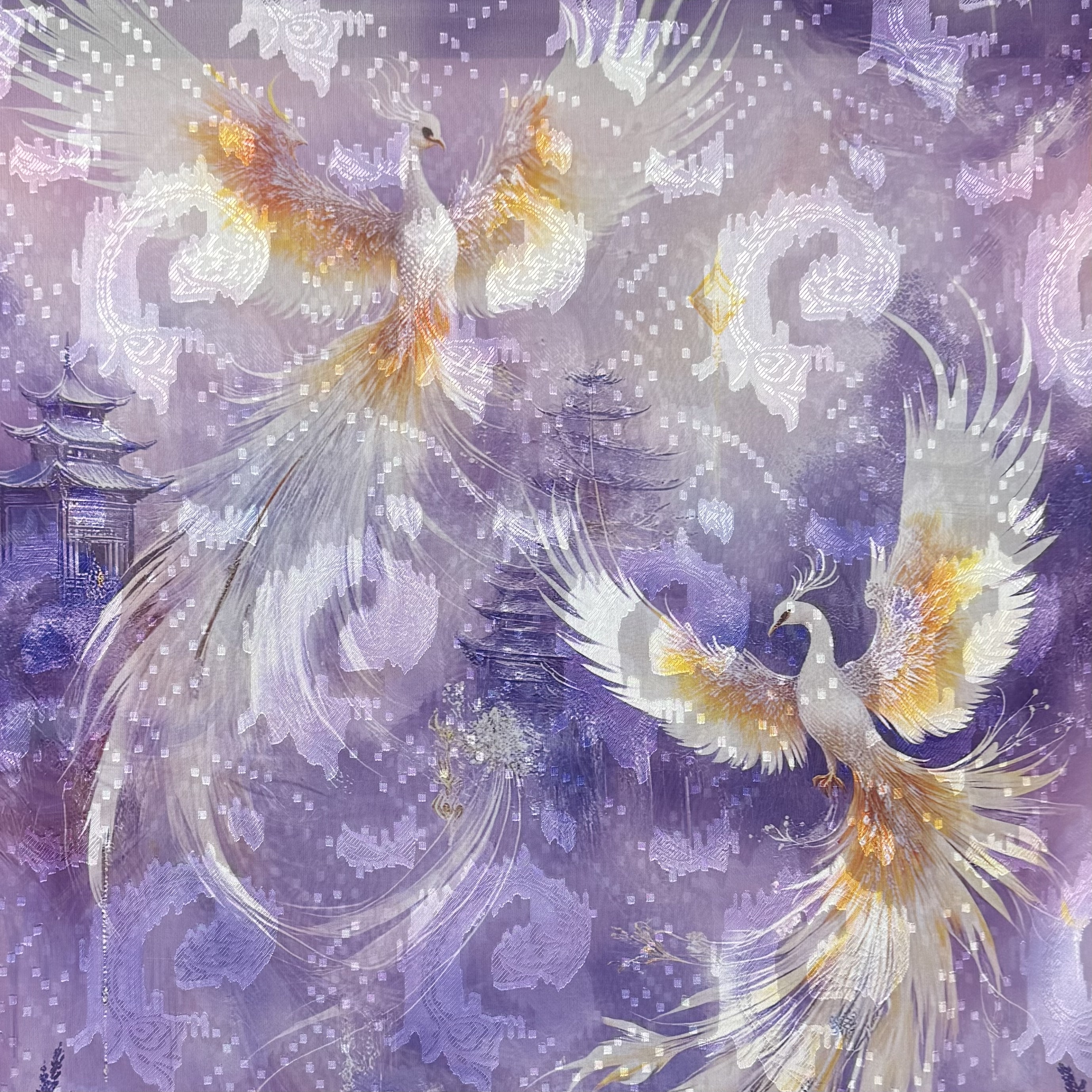 Jinfeng New Chinese-style National style versatile shawl and Scarf Cut Flower Long Scarf 70*180 details Picture