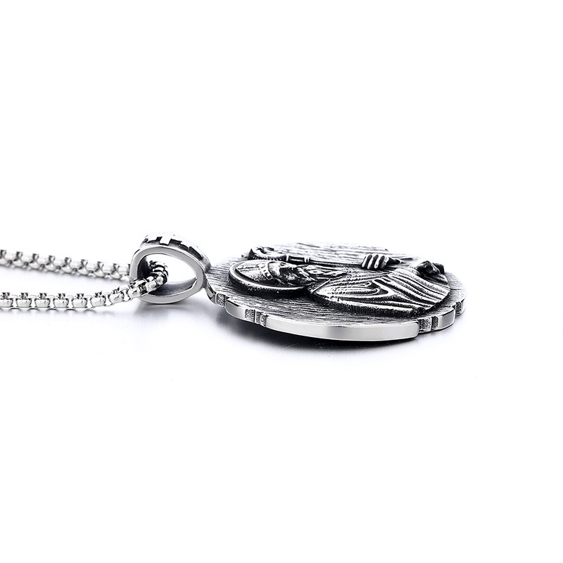 Export to Europe, America, Amazon, Pope, Wise Sage, Archbishop, titanium steel pendant, men's stainless steel necklace wholesale, stainless steel pendant, stainless steel pendant detail image 3