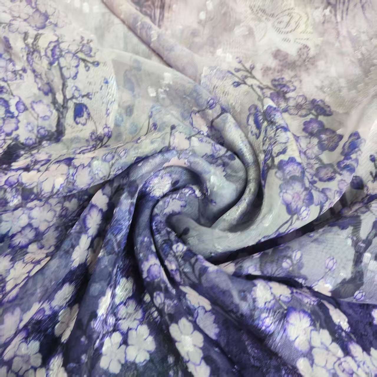 Zixuan New Chinese-style National Style Versatile shawl and Scarf Cut Flower Long Scarf 70*180 Specification image