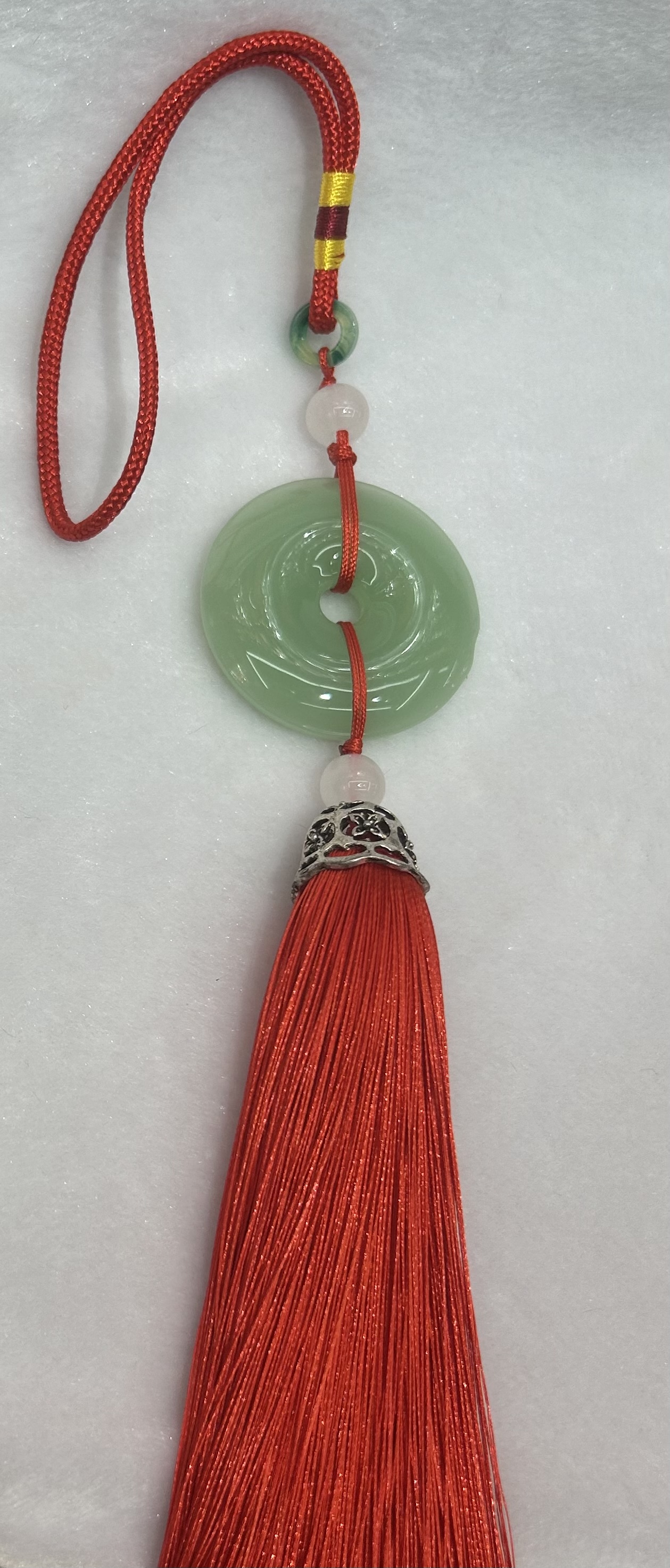 Green jade car interior pendant, car interior decoration for women, 2025 new style high-end gourd safety decoration for men details Picture