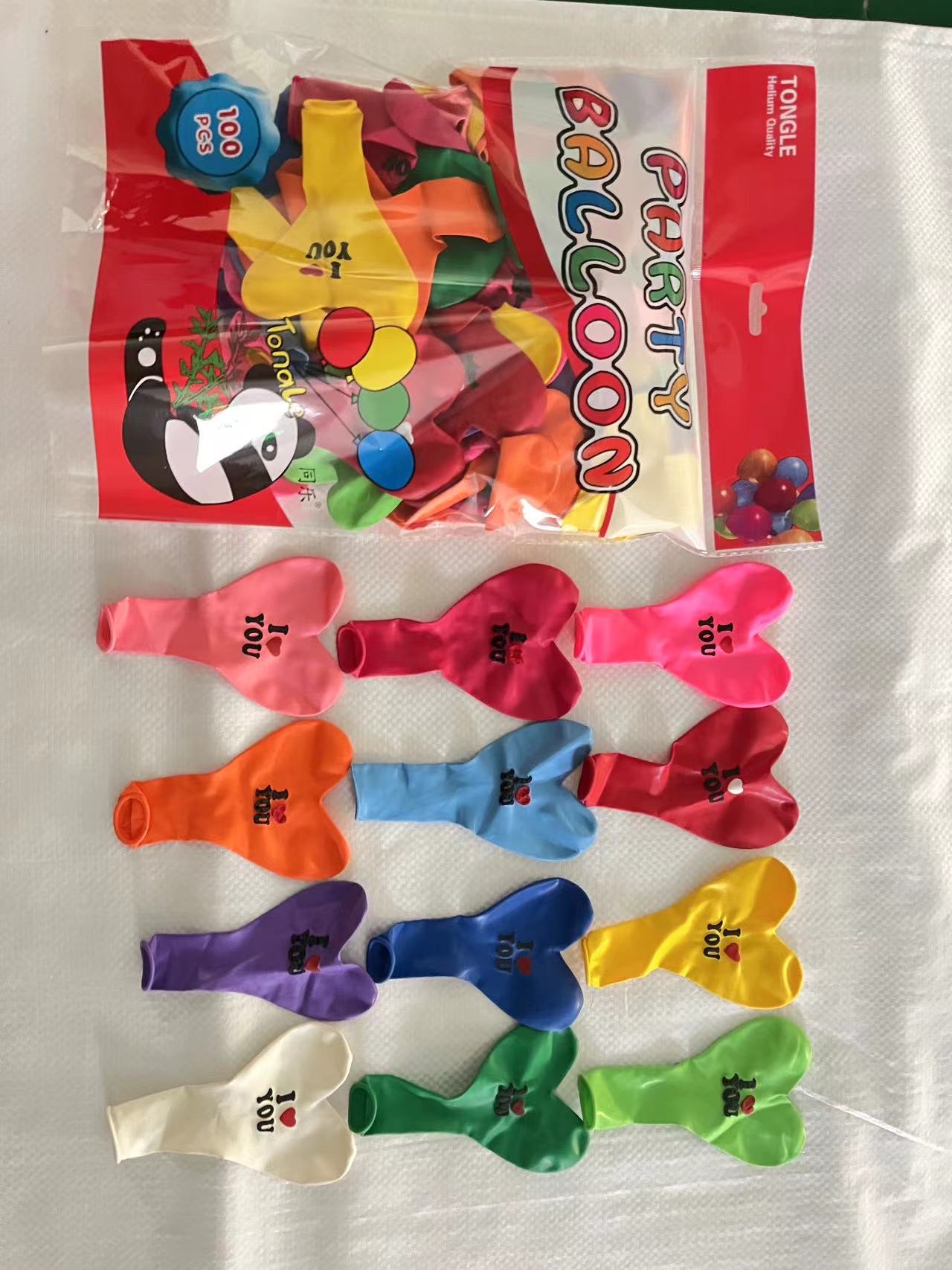 同乐心形气球马卡龙哑光色立体布置告白浪漫气球