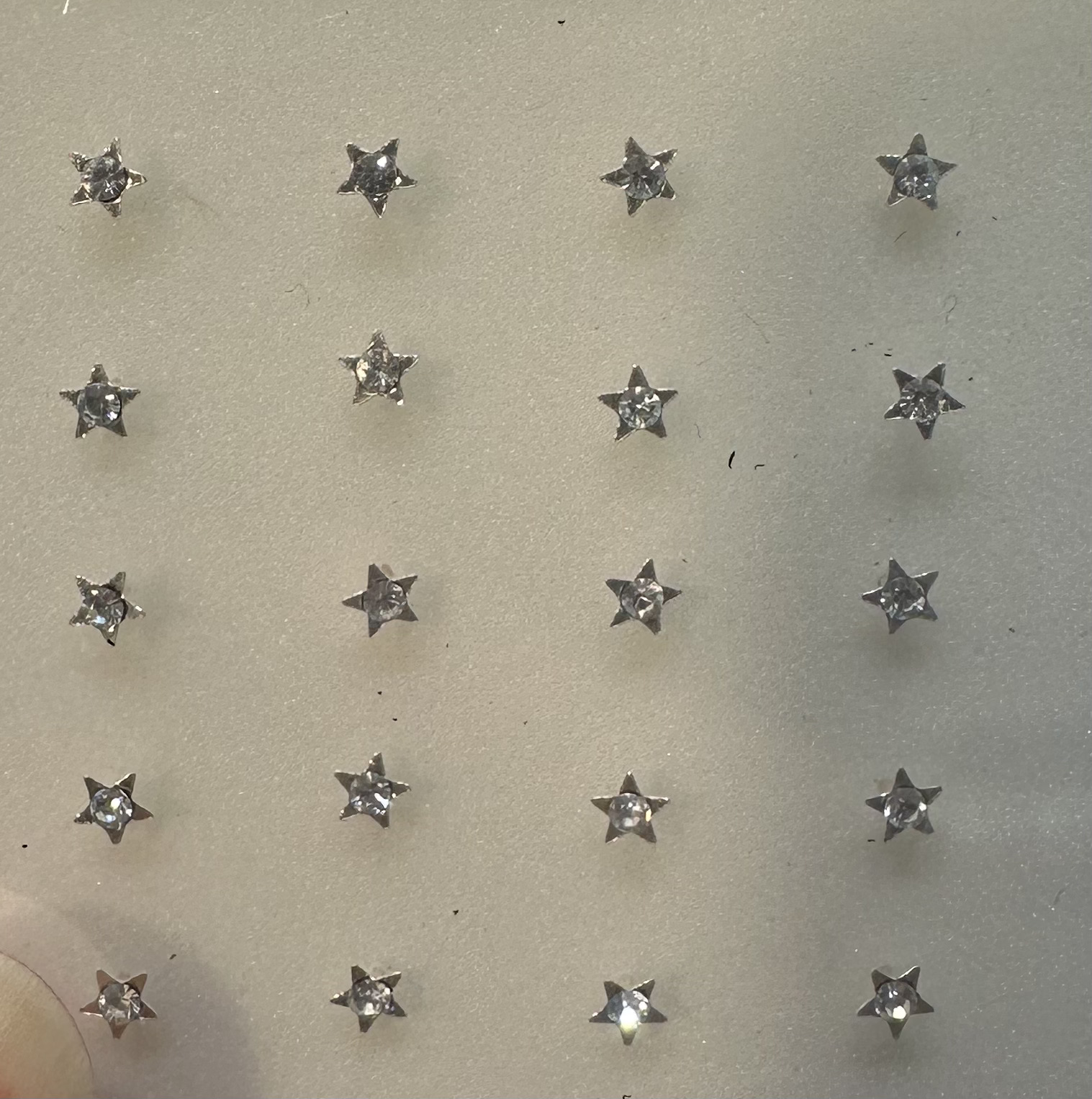925 silver box set nose piercing pin Silver five-pointed star nose stud accessory for men and women, simple and fashionable Specification image