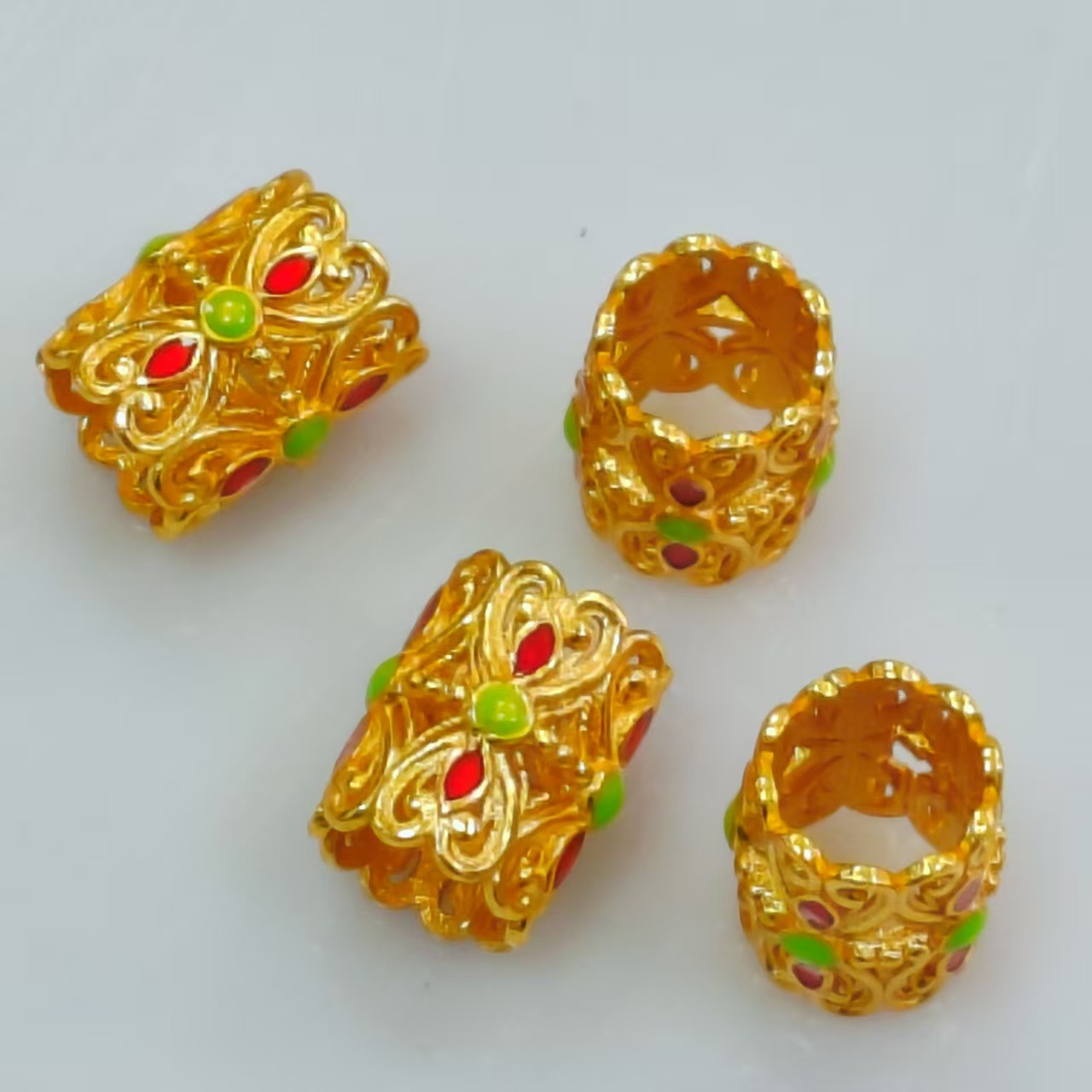 S925 银配饰 -绿.红