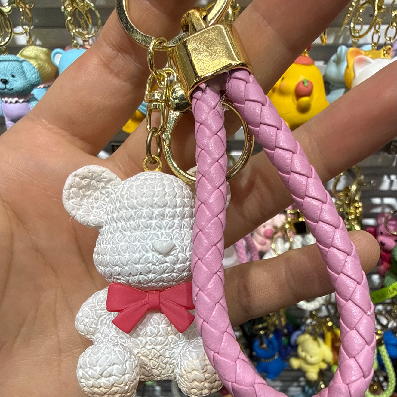 亚克力钥匙扣玻璃挂件配件时尚创意钥匙链多款可选