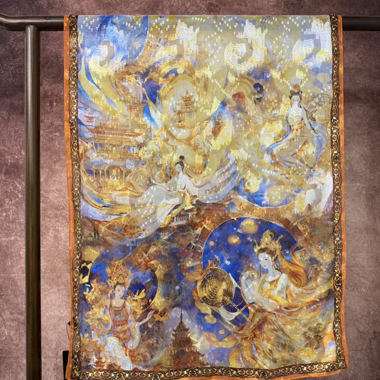 The new Chinese-style shawl, scarf and cut flower long scarf for the Flying Dancer, 70*180