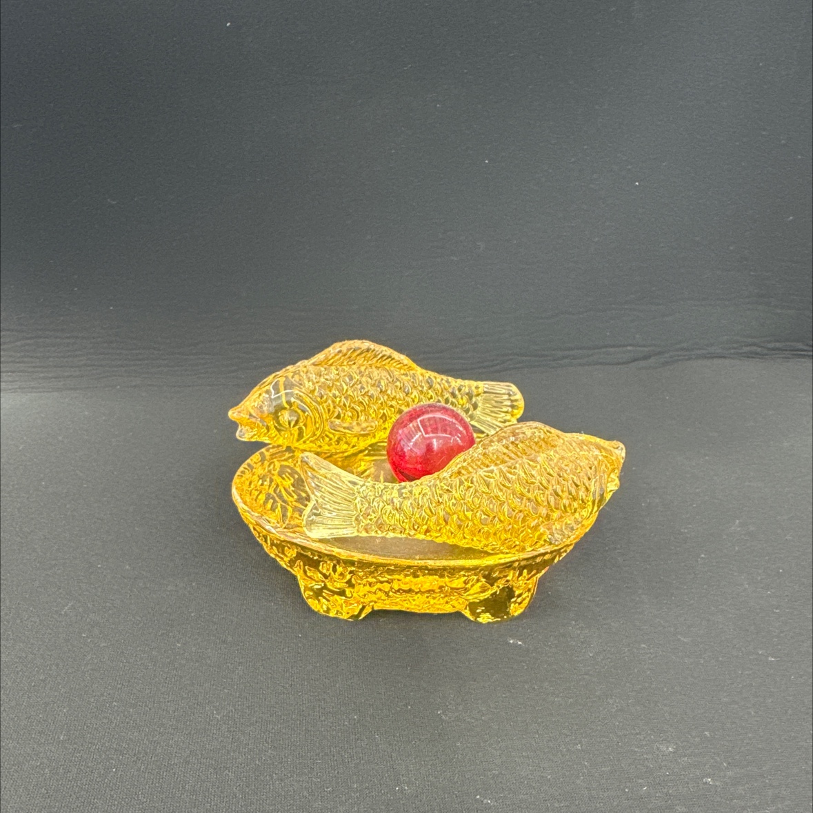 水晶工艺品金色的双鱼 款式漂亮独特 