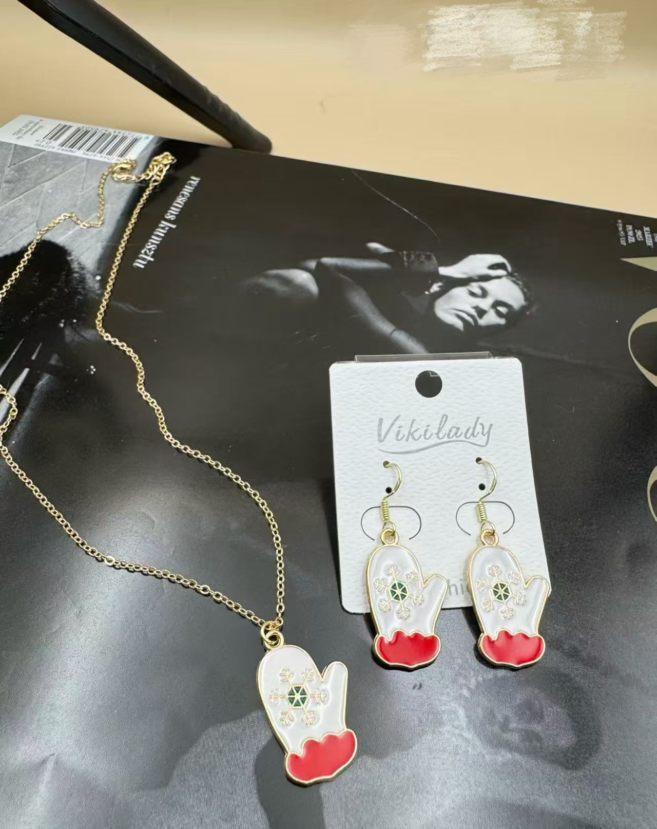 圣诞🎄主题项链耳饰套装时尚滴油耳环耳饰简约个性耳坠女气质百搭饰品配饰详情图4